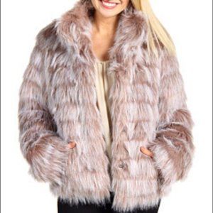 NWT! Betsey Johnson Faux Fur Coat